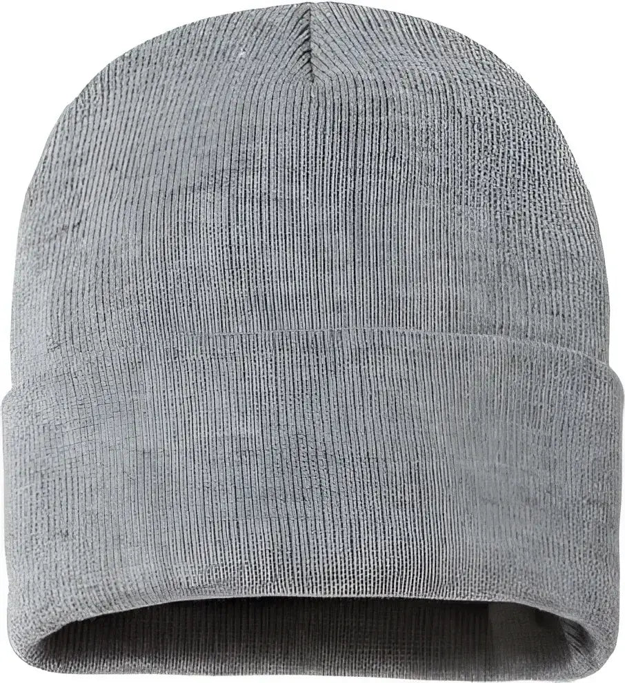 Sportsman SP12SL Sherpa Lined 12’’ Cuffed Beanie - Heather Grey - Gray / One Size Fits Most