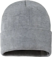 Sportsman SP12SL Sherpa Lined 12’’ Cuffed Beanie - Heather Grey - Gray / One Size Fits Most