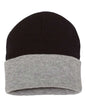 Sportsman SP12T 12’’ Color Blocked Cuffed Beanie - Black Heather - Black / One Size Fits Most