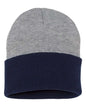 Sportsman SP12T 12’’ Color Blocked Cuffed Beanie - Heather Navy - Navy / One Size Fits Most