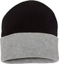 Sportsman SP12T Colorblocked 12’’ Cuffed Beanie - Black Heather - Black / One Size Fits Most