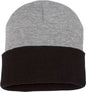 Sportsman SP12T Colorblocked 12’’ Cuffed Beanie - Heather Black - Black / One Size Fits Most