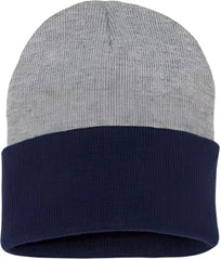 Sportsman SP12T Colorblocked 12’’ Cuffed Beanie - Heather Navy - Navy / One Size Fits Most