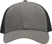 Sportsman SP1450 Traditional Lo-Pro Mesh Back Trucker Fit Cap - Gray Black - Gray Black / One Size Fits Most