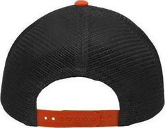 Sportsman SP1450 Traditional Lo-Pro Mesh Back Trucker Fit Cap - Heather Gray Charcoal Orange - Dark Gray Orange