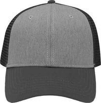 Sportsman SP1450 Traditional Lo-Pro Mesh Back Trucker Fit Cap - Heather Gray Charcoal Charcoal - Dark Gray / One Size