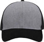 Sportsman SP1450 Traditional Lo-Pro Mesh Back Trucker Fit Cap - Heather Gray Charcoal Black - Dark Gray Black