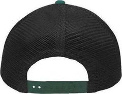 Sportsman SP1450 Traditional Lo-Pro Mesh Back Trucker Fit Cap - Heather Gray Charcoal Forest Green - Dark Gray Forest