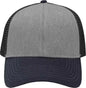Sportsman SP1450 Traditional Lo-Pro Mesh Back Trucker Fit Cap - Heather Gray Charcoal Navy - Dark Gray Navy / One Size