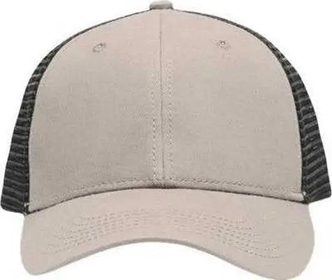 Sportsman SP1450 Traditional Lo-Pro Mesh Back Trucker Fit Cap - Khaki Black - Khaki Black / One Size Fits Most