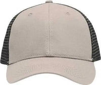 Sportsman SP1450 Traditional Lo-Pro Mesh Back Trucker Fit Cap - Khaki Black - Khaki Black / One Size Fits Most
