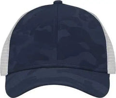 Sportsman SP1450 Traditional Lo-Pro Mesh Back Trucker Fit Cap - Navy Camo White - Navy White / One Size Fits Most
