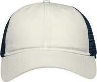 Sportsman SP1450 Traditional Lo-Pro Mesh Back Trucker Fit Cap - Stone Navy - Ivory Navy / One Size Fits Most