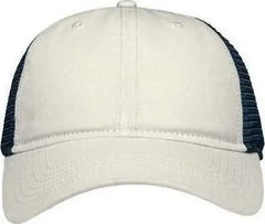 Sportsman SP1450 Traditional Lo-Pro Mesh Back Trucker Fit Cap - Stone Navy - Ivory Navy / One Size Fits Most