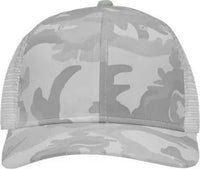 Sportsman SP1450 Traditional Lo-Pro Mesh Back Trucker Fit Cap - White Camo White - White / One Size Fits Most