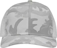 Sportsman SP1450 Traditional Lo-Pro Mesh Back Trucker Fit Cap - White Camo White - White / One Size Fits Most