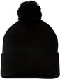 Sportsman SP15 Pom-Pom 12’’ Knit Beanie - Black - Black / One Size Fits Most