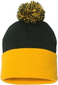Sportsman SP15 Pom-Pom 12’’ Knit Beanie - Forest Gold - Forest Gold / One Size Fits Most