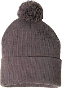 Sportsman SP15 Pom Pom 12’’ Knit Beanie Heather Brown Brown / One Size Fits Most