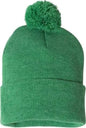 Sportsman SP15 Pom-Pom 12’’ Knit Beanie - Heather Kelly - Kelly / One Size Fits Most