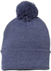 Sportsman SP15 Pom-Pom 12’’ Knit Beanie - Heather Navy - Navy / One Size Fits Most