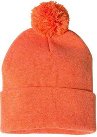 Sportsman SP15 Pom Pom 12’’ Knit Beanie Heather Orange Orange / One Size Fits Most
