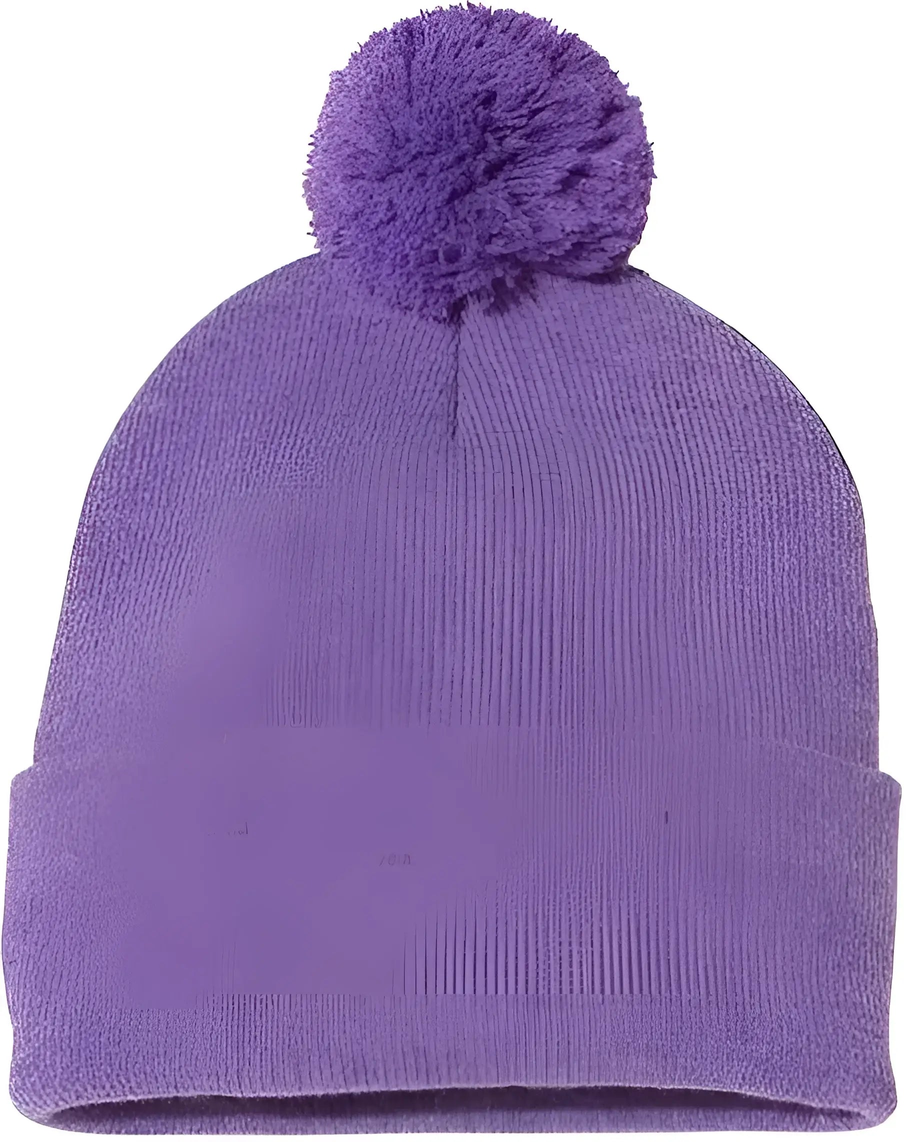 Sportsman SP15 Pom-Pom 12’’ Knit Beanie - Heather Purple - Purple / One Size Fits Most