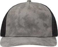 Sportsman SP1550 Modern Five-Panel Trucker Fit Cap - Old Wash Gray Black - Gray Black / One Size Fits Most