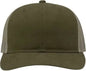 Sportsman SP1650 Modern Six-Panel Trucker Fit Cap - Dark Olive Green Khaki - Olive Khaki / One Size Fits Most