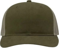 Sportsman SP1650 Modern Six-Panel Trucker Fit Cap - Dark Olive Green Khaki - Olive Khaki / One Size Fits Most