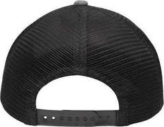 Sportsman SP1650 Modern Six-Panel Trucker Fit Cap - Heather Black Black - Black / One Size Fits Most