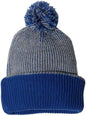 Sportsman SP70 12’’ Knit Speckled Pom-Pom Beanie - Heather Grey Royal - Gray Royal / One Size Fits Most