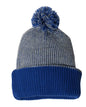 Sportsman SP70 12’’ Speckled Pom-Pom Cuffed Beanie - Heather Grey Royal - Gray Royal / One Size Fits Most