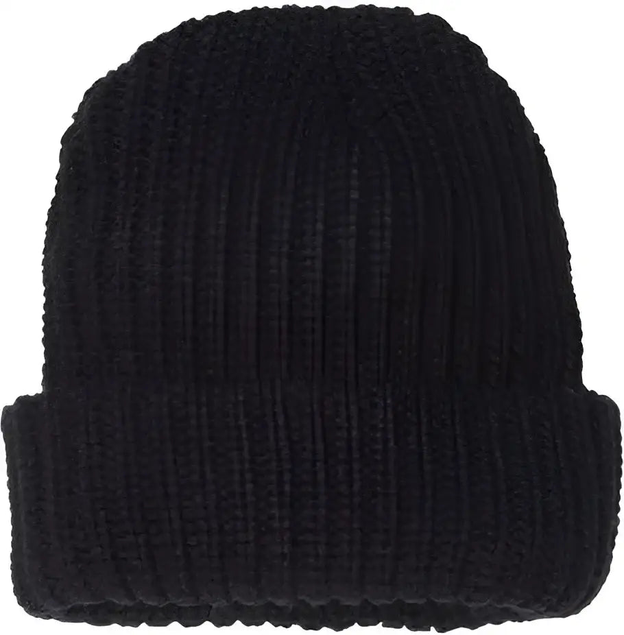 Sportsman SP90 12’’ Chunky Knit Cuffed Beanie - Black - Black / One Size Fits Most