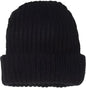 Sportsman SP90 12’’ Chunky Knit Cuffed Beanie - Black - Black / One Size Fits Most