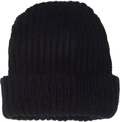 Sportsman SP90 12’’ Chunky Knit Cuffed Beanie - Black - Black / One Size Fits Most