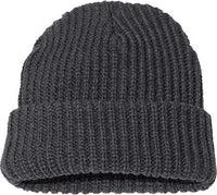 Sportsman SP90 12’’ Chunky Knit Cuffed Beanie - Charcoal - Dark Gray / One Size Fits Most