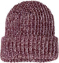 Sportsman SP90 12’’ Chunky Knit Cuffed Beanie - Maroon Natural - Maroon Ivory / One Size Fits Most