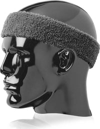 TCK Terry Headband 2’’ Wide Wide Black Black / One Size Fits Most