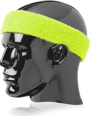 TCK Terry Headband 2’’ Wide Wide - Neon Yellow - Yellow / One Size Fits Most