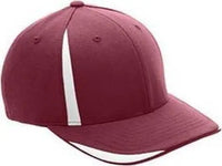 Team 365 ATB102 By Flexfit Adult Pro-Formance Front Sweep Cap - Sportmaroon White - Maroon White / S/M