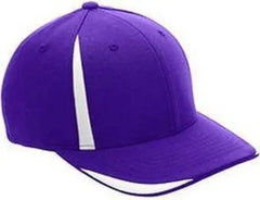 Team 365 ATB102 By Flexfit Adult Pro-Formance Front Sweep Cap - Sportpurple White - Purple White / S/M