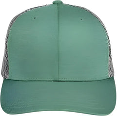 Team 365 TT802 By Yupoong Adult Zone Sonic Heather Trucker Cap Sportforest Heather S Gr Forest Dark Gray / One Size