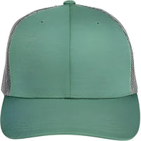 Team 365 TT802 By Yupoong Adult Zone Sonic Heather Trucker Cap Sportforest Heather S Gr Forest Dark Gray / One Size