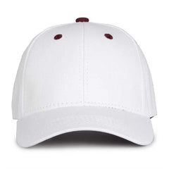 The Game GB2016 White Snapback Cotton Twill Cap - White Maroon - White Maroon / 6 7/8’’ - 7 5/8’’