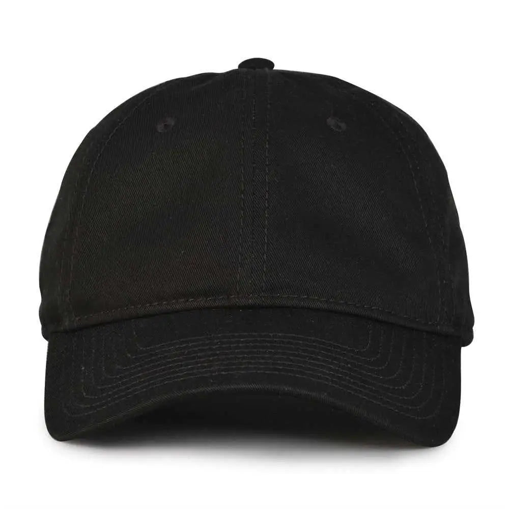 The Game GB210 Classic Relaxed Garment Washed Twill Cap - Black - Black / 6 7/8’’ - 7 5/8’’