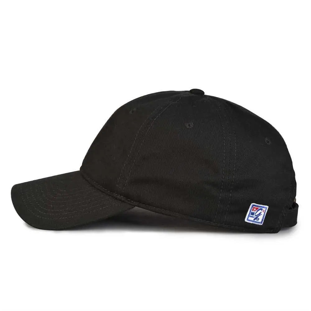 The Game GB210 Classic Relaxed Garment Washed Twill Cap - Black - Black / 6 7/8’’ - 7 5/8’’