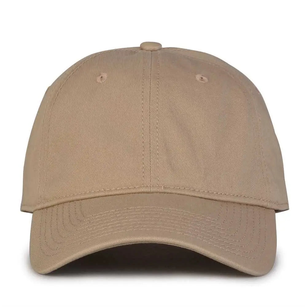 The Game GB210 Classic Relaxed Garment Washed Twill Cap - Khaki - Khaki / 6 7/8’’ - 7 5/8’’
