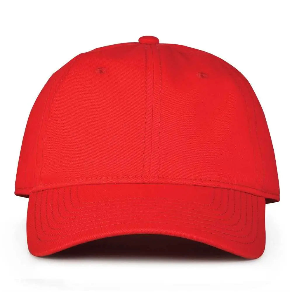 The Game GB210 Classic Relaxed Garment Washed Twill Cap - Red - Red / 6 7/8’’ - 7 5/8’’
