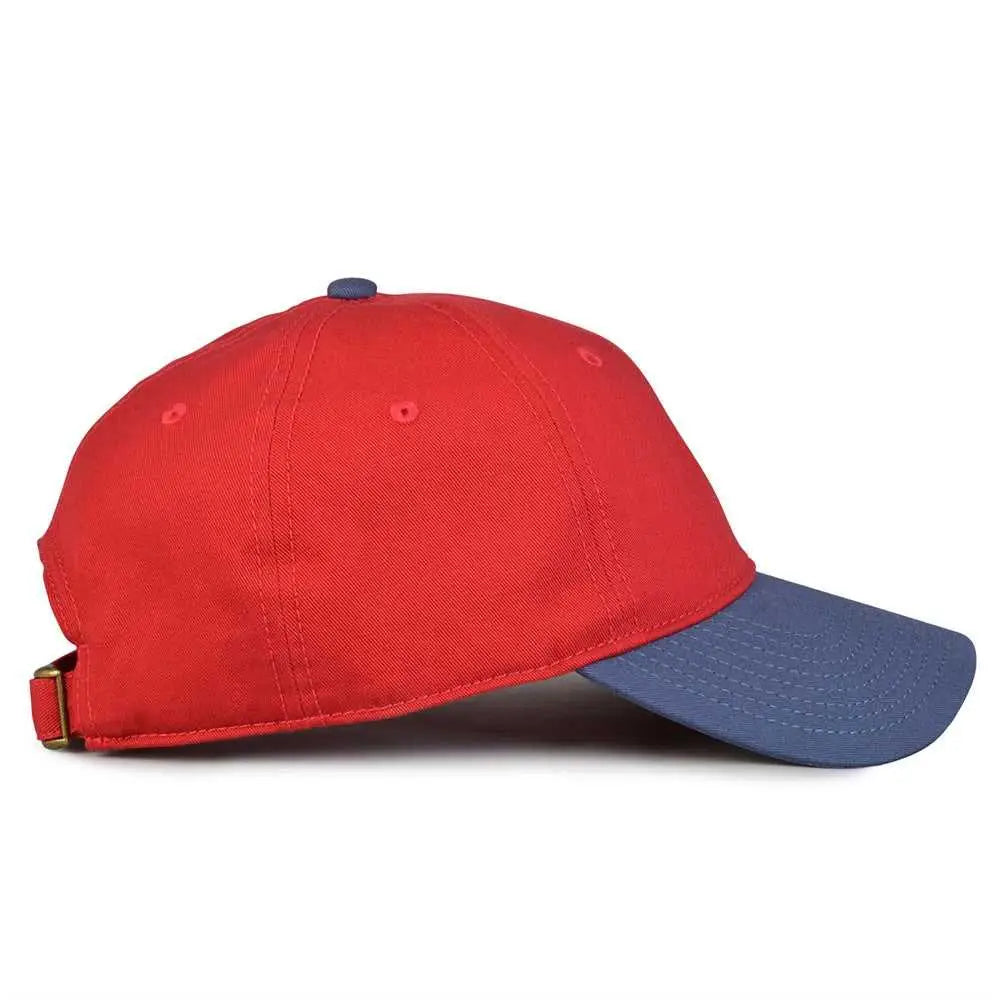 The Game GB210 Classic Relaxed Garment Washed Twill Cap - Vintage Red Vintage Blue - Red Blue / 6 7/8’’ - 7 5/8’’